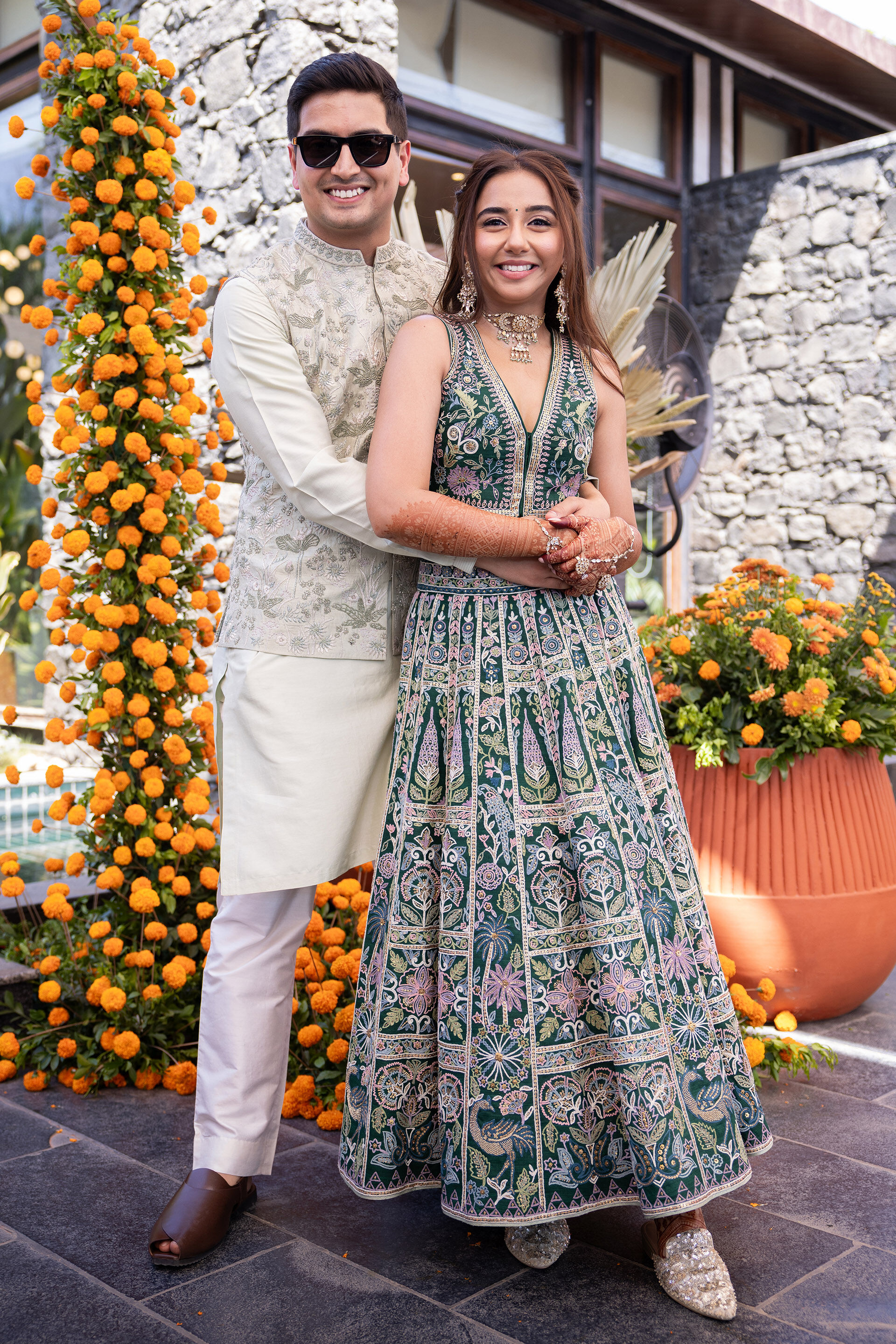 Flora Forest SEWA Hand-embroidered Skirt Set - Green, , image 5